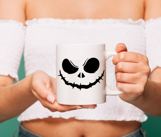 Happy ghost face coffee mug with high-quality ceramic and vibrant sublimation print