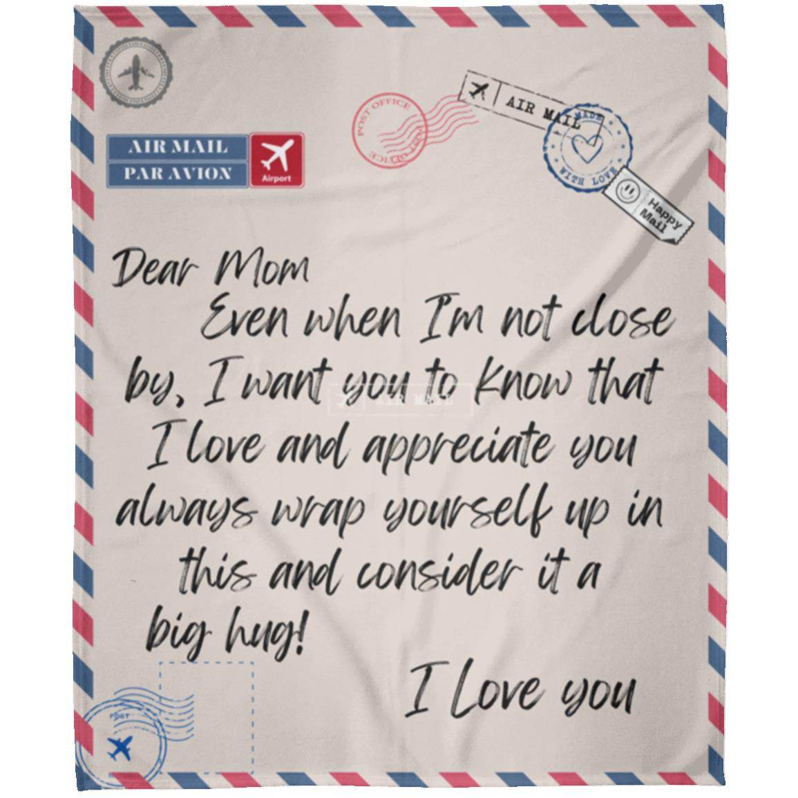 Dear Mom FLM Arctic Fleece Blanket 50x60 smooth warm fleece with full color print