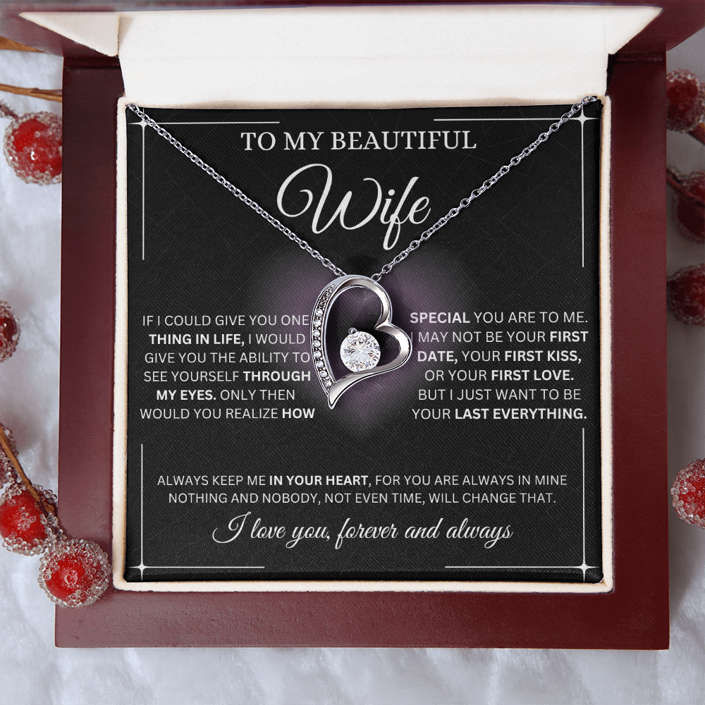 To My beautiful Wife Forever Love Necklace