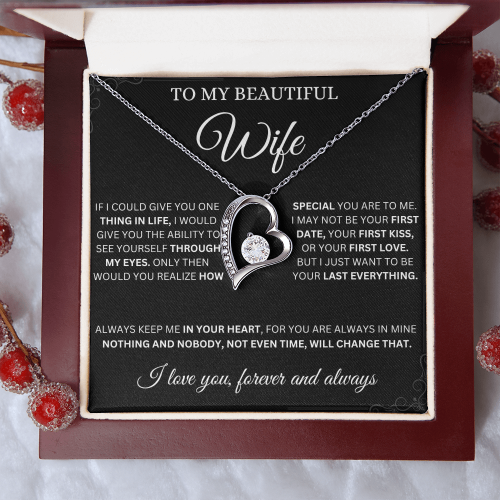 To My Beautiful Wife Forever Love Necklace