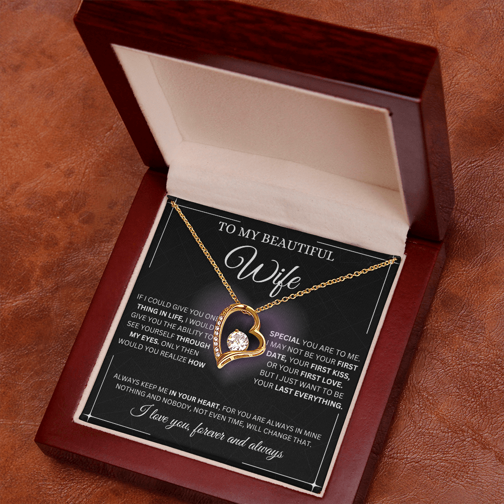 To My beautiful Wife Forever Love Necklace