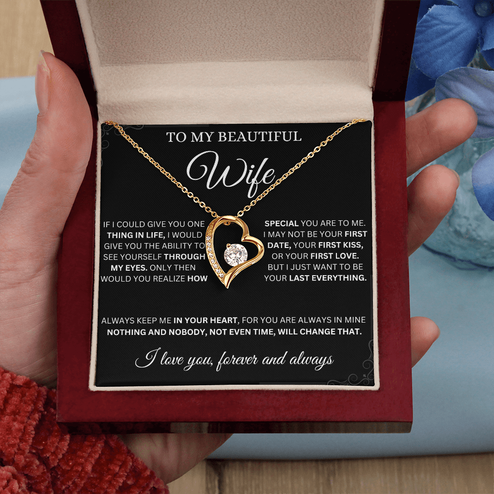 To My Beautiful Wife Forever Love Necklace