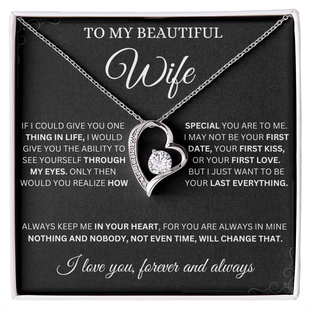 To My Beautiful Wife Forever Love Necklace
