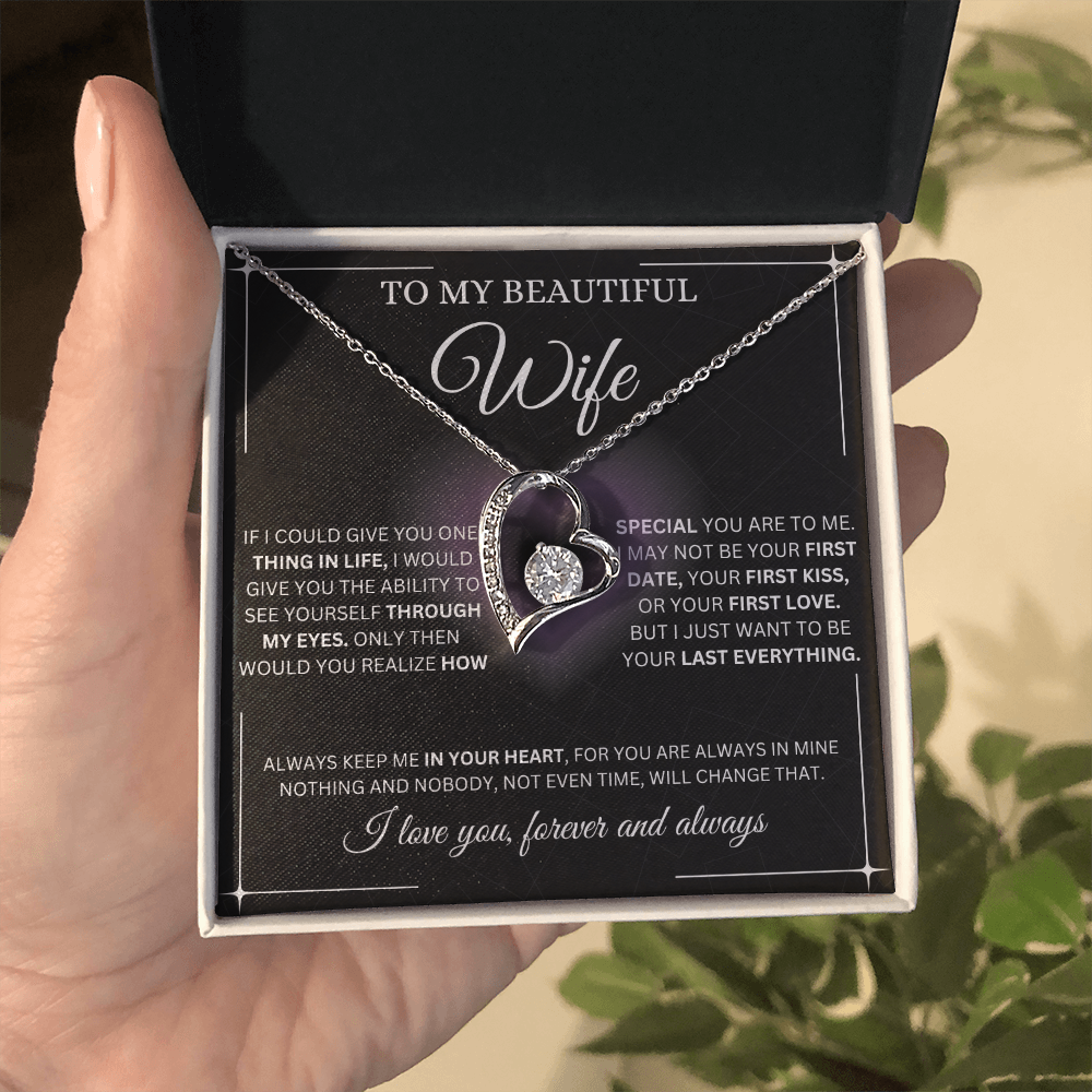 To My beautiful Wife Forever Love Necklace