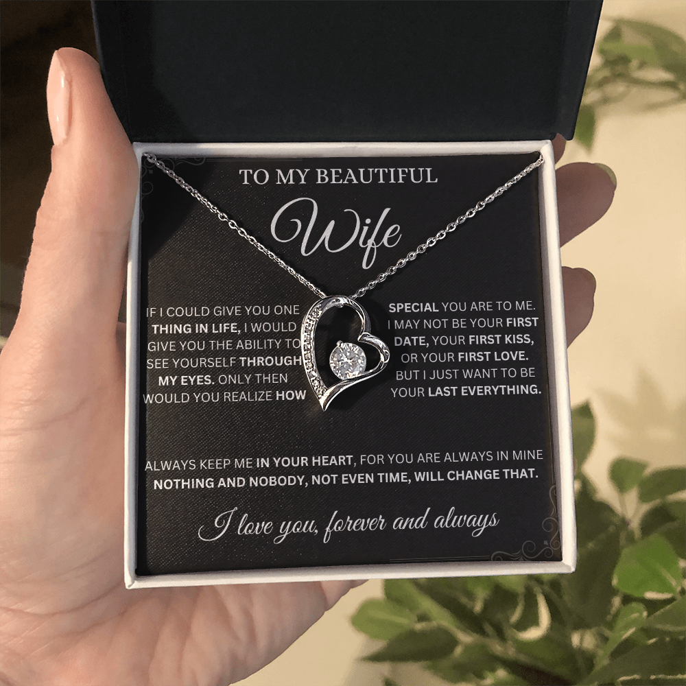To My Beautiful Wife Forever Love Necklace