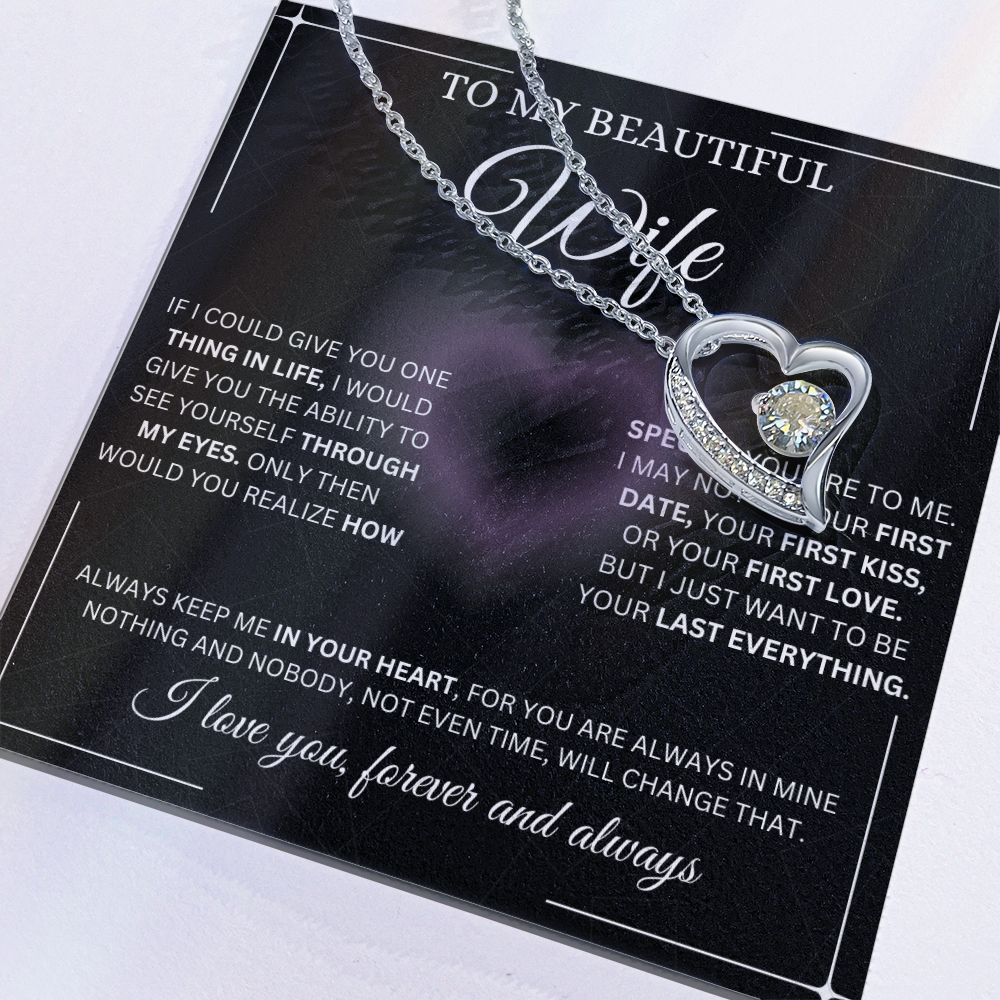 To My beautiful Wife Forever Love Necklace