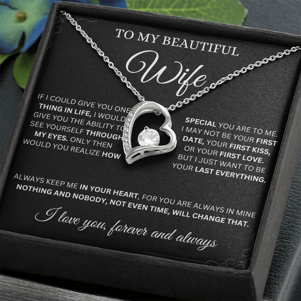 To My Beautiful Wife Forever Love Necklace