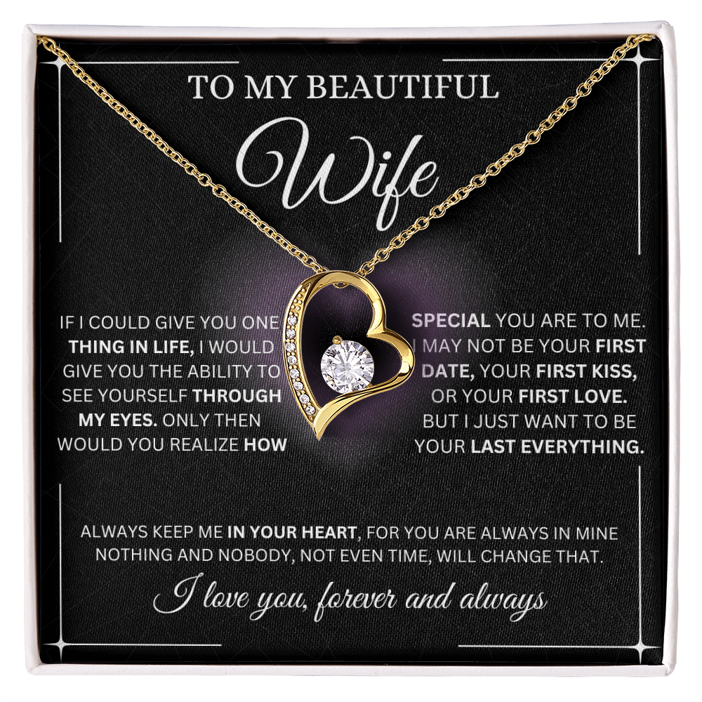 To My beautiful Wife Forever Love Necklace