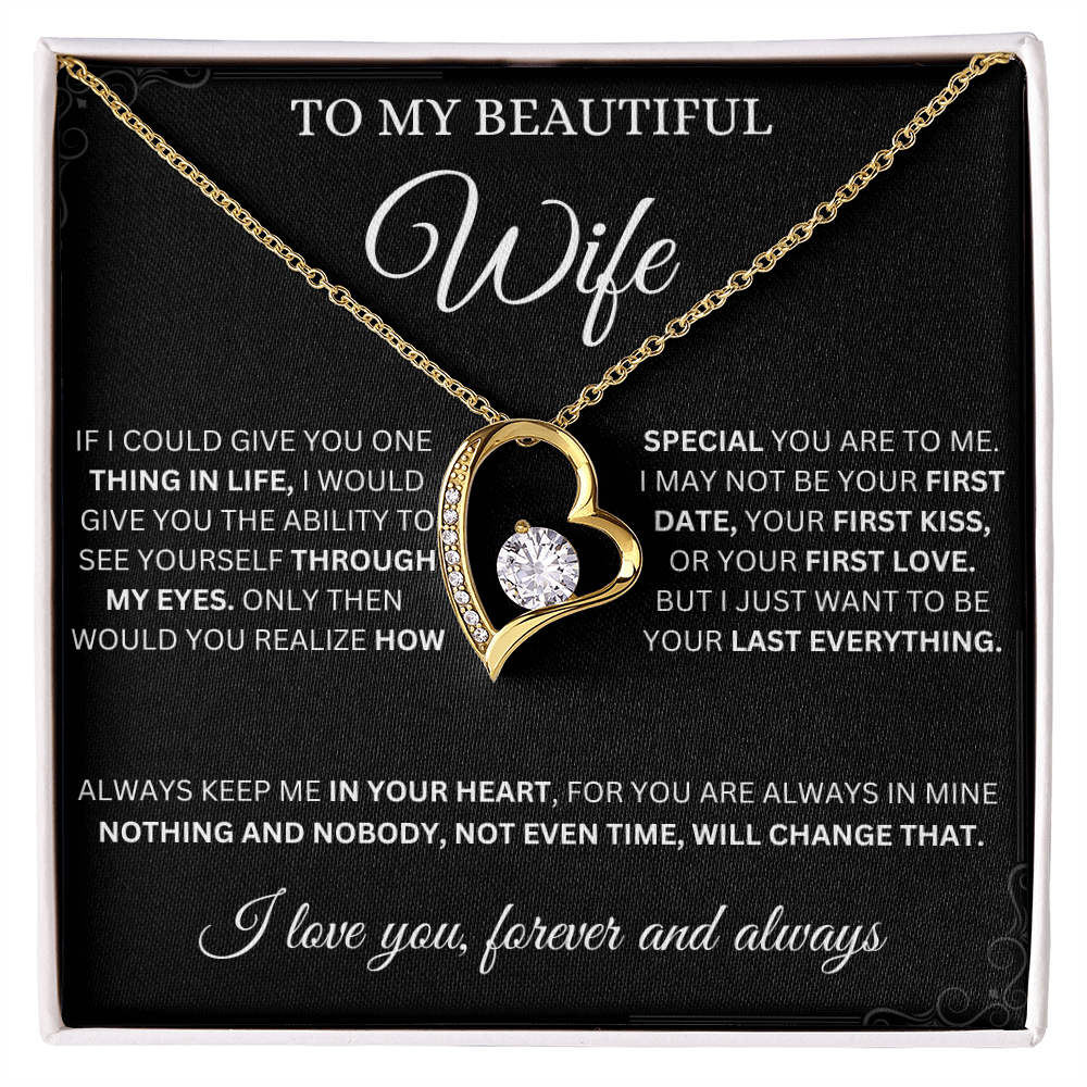 To My Beautiful Wife Forever Love Necklace