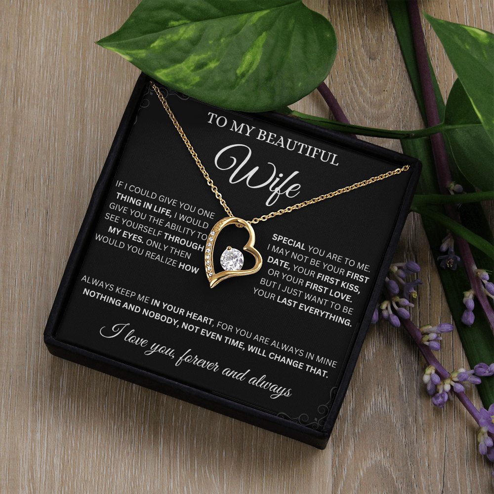 To My Beautiful Wife Forever Love Necklace