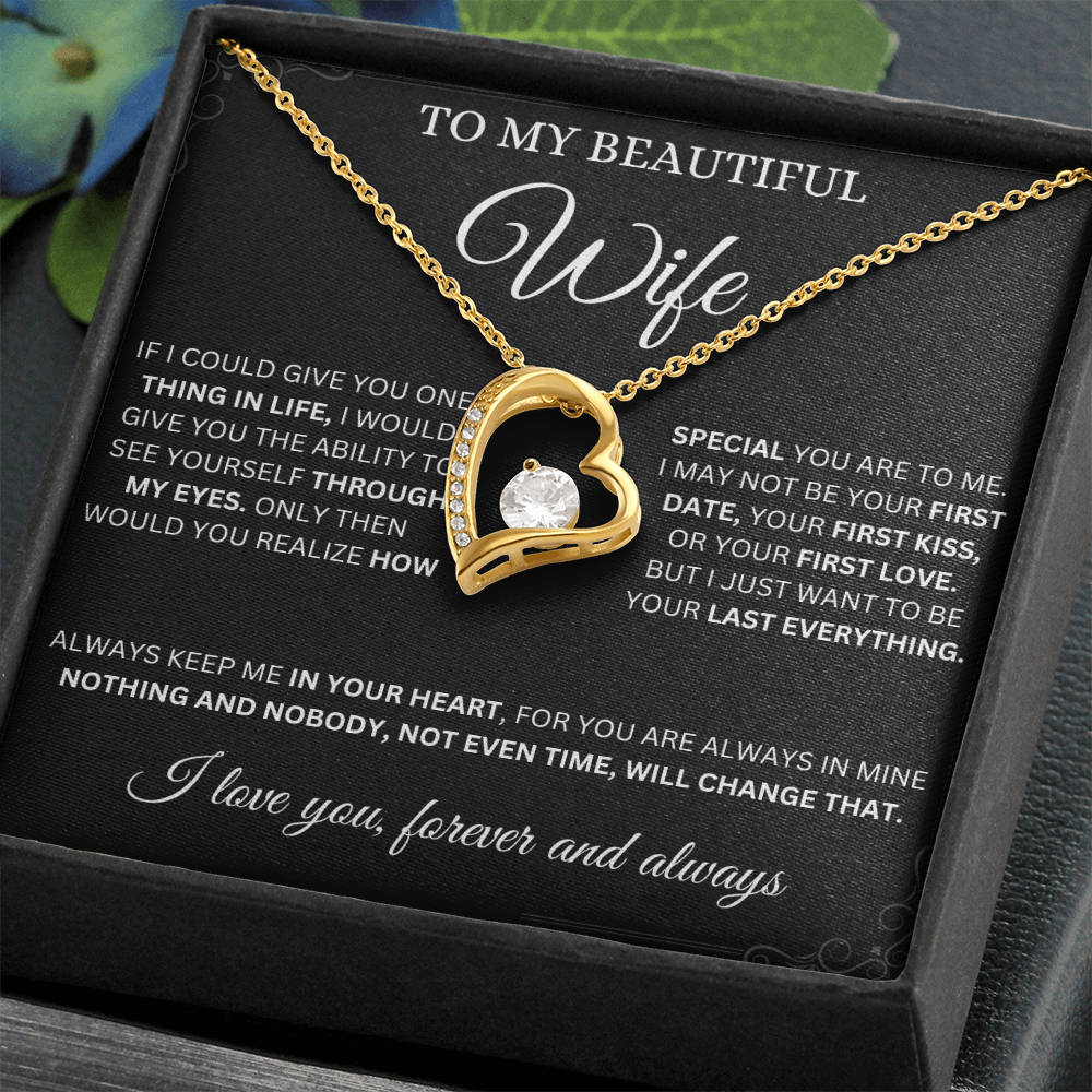To My Beautiful Wife Forever Love Necklace