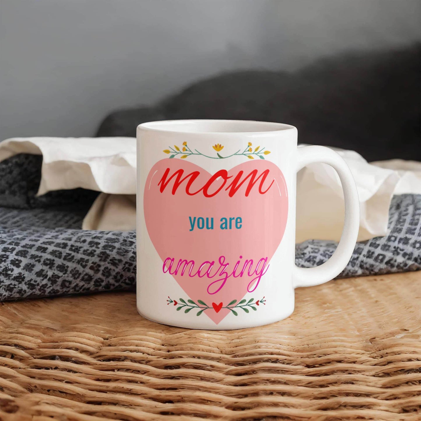 Mom You Are Amazing white ceramic mug