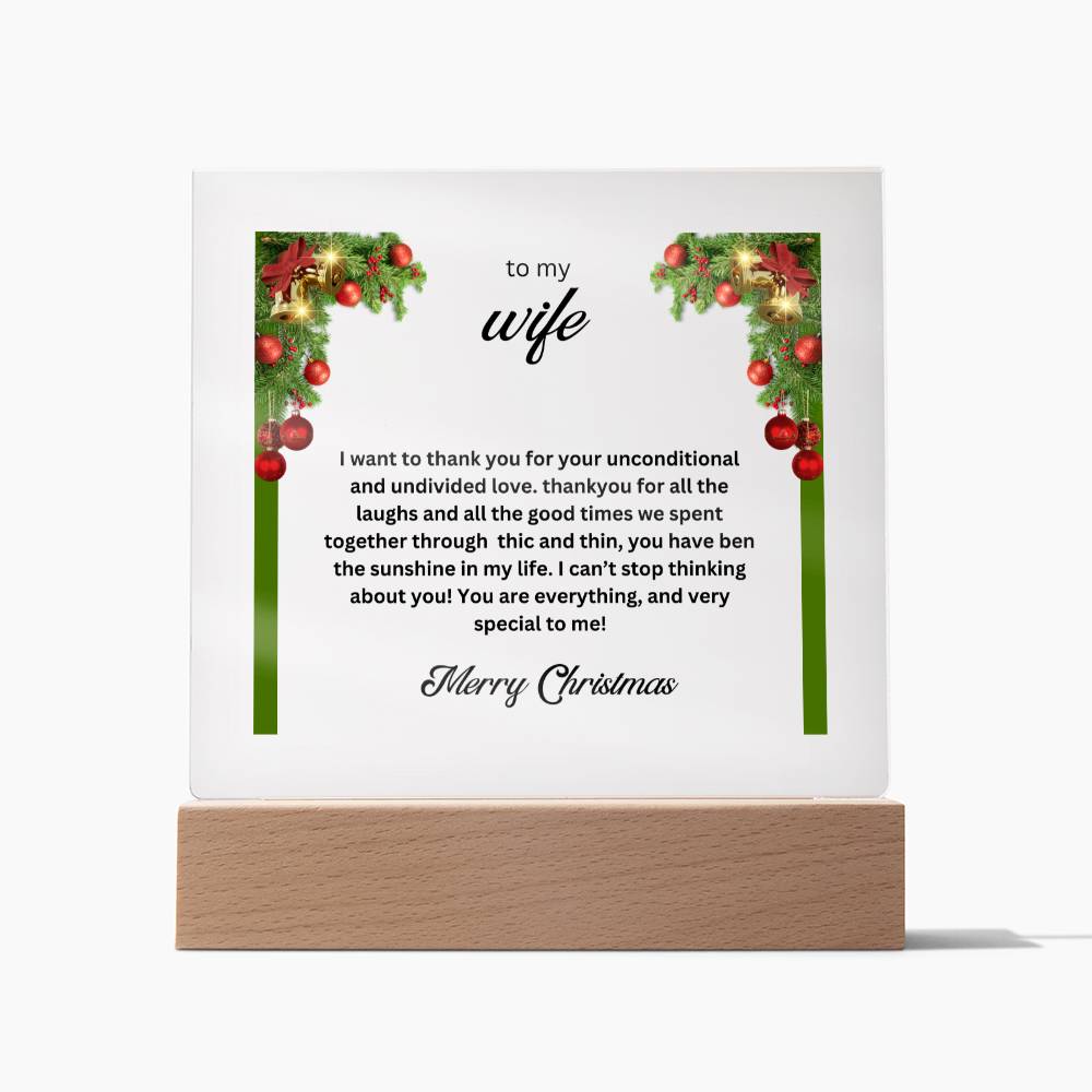 To my Wife | Square Acrylic Plaque