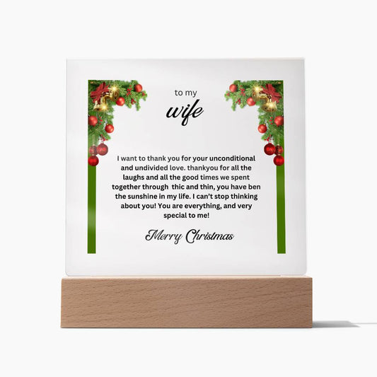 To my Wife | Square Acrylic Plaque