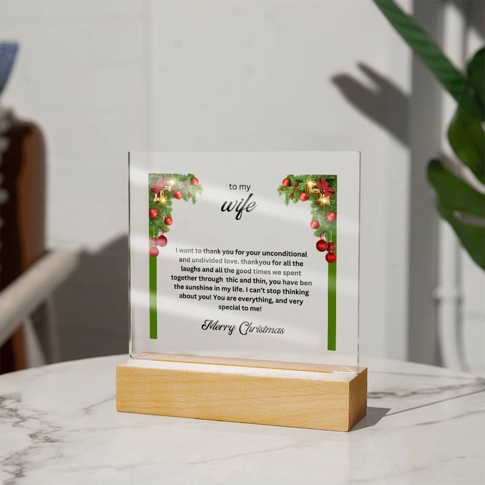 To my Wife | Square Acrylic Plaque