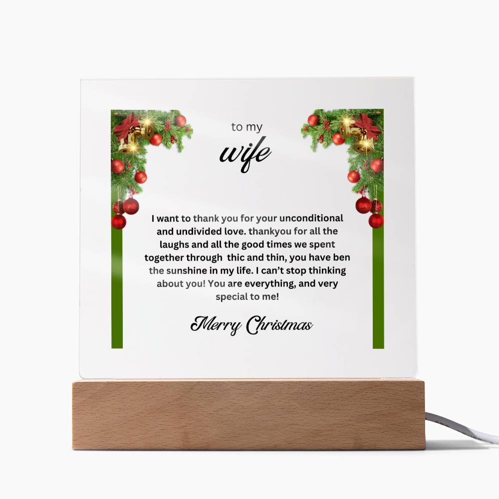 To my Wife | Square Acrylic Plaque