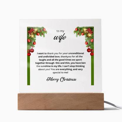 To my Wife | Square Acrylic Plaque