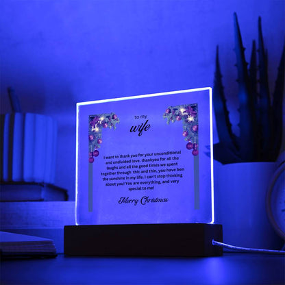 To my Wife | Square Acrylic Plaque
