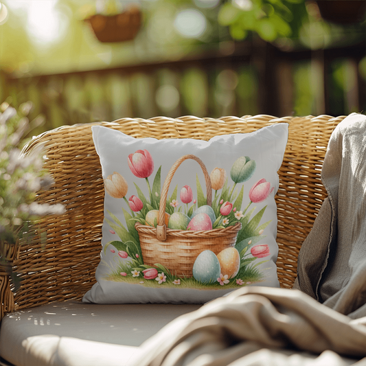 Indoor and Outdoor Pillowcase Happy easter Bunny