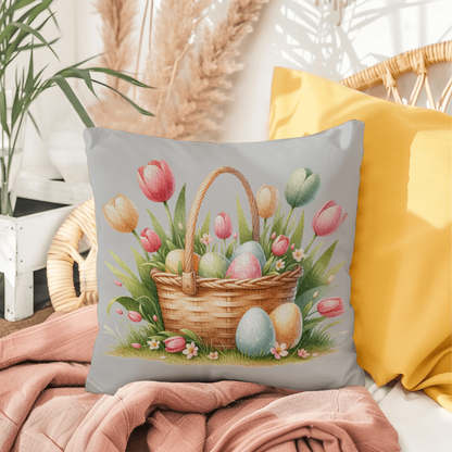 Indoor and Outdoor Pillowcase Happy easter Bunny