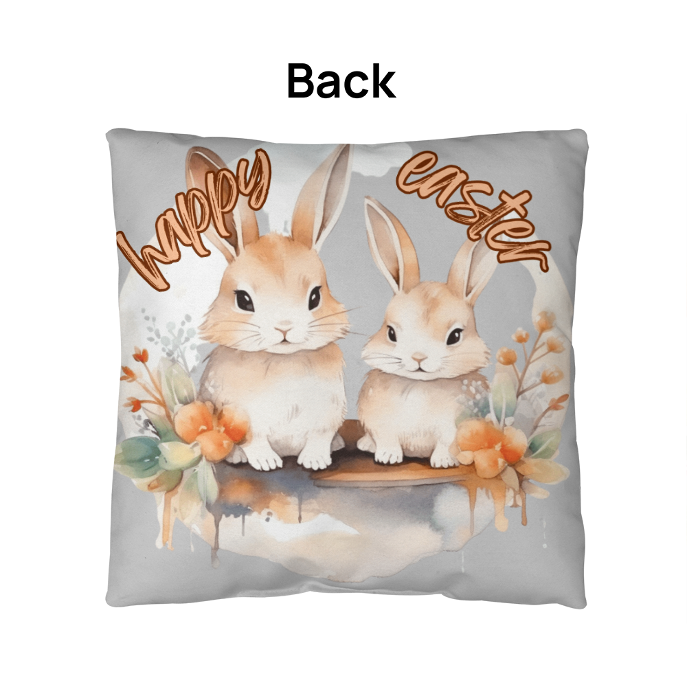 Indoor and Outdoor Pillowcase Happy easter Bunny