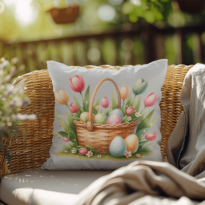 Indoor and Outdoor Pillowcase Happy easter Bunny