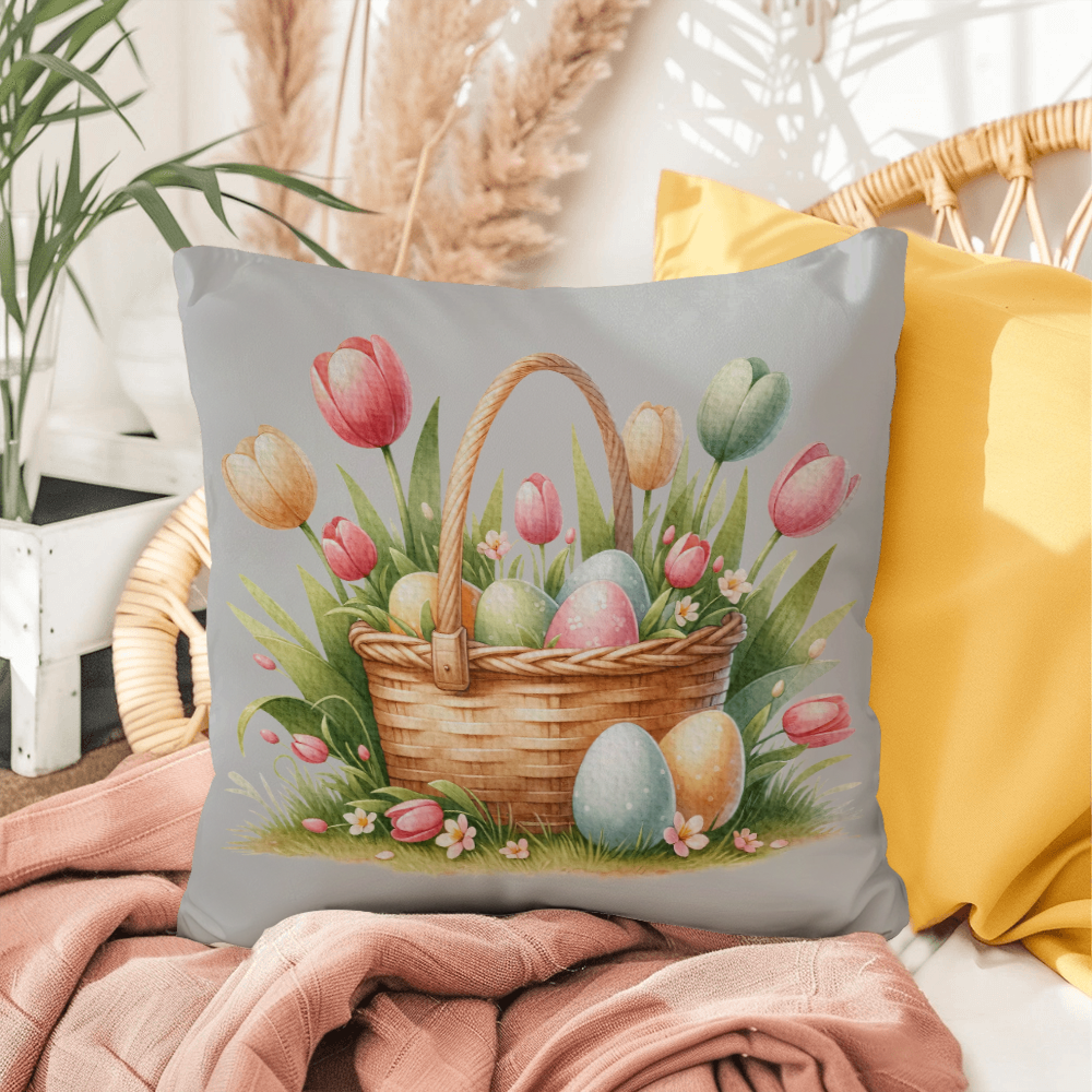 Indoor and Outdoor Pillowcase Happy easter Bunny