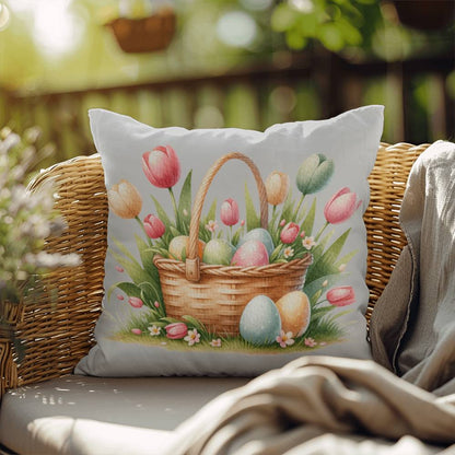 Indoor and Outdoor Pillowcase Happy easter Bunny