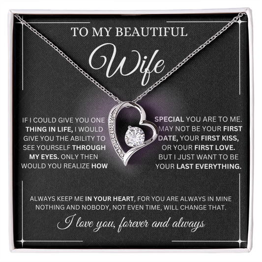 To My beautiful Wife Forever Love Necklace