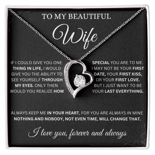 To My Beautiful Wife Forever Love Necklace