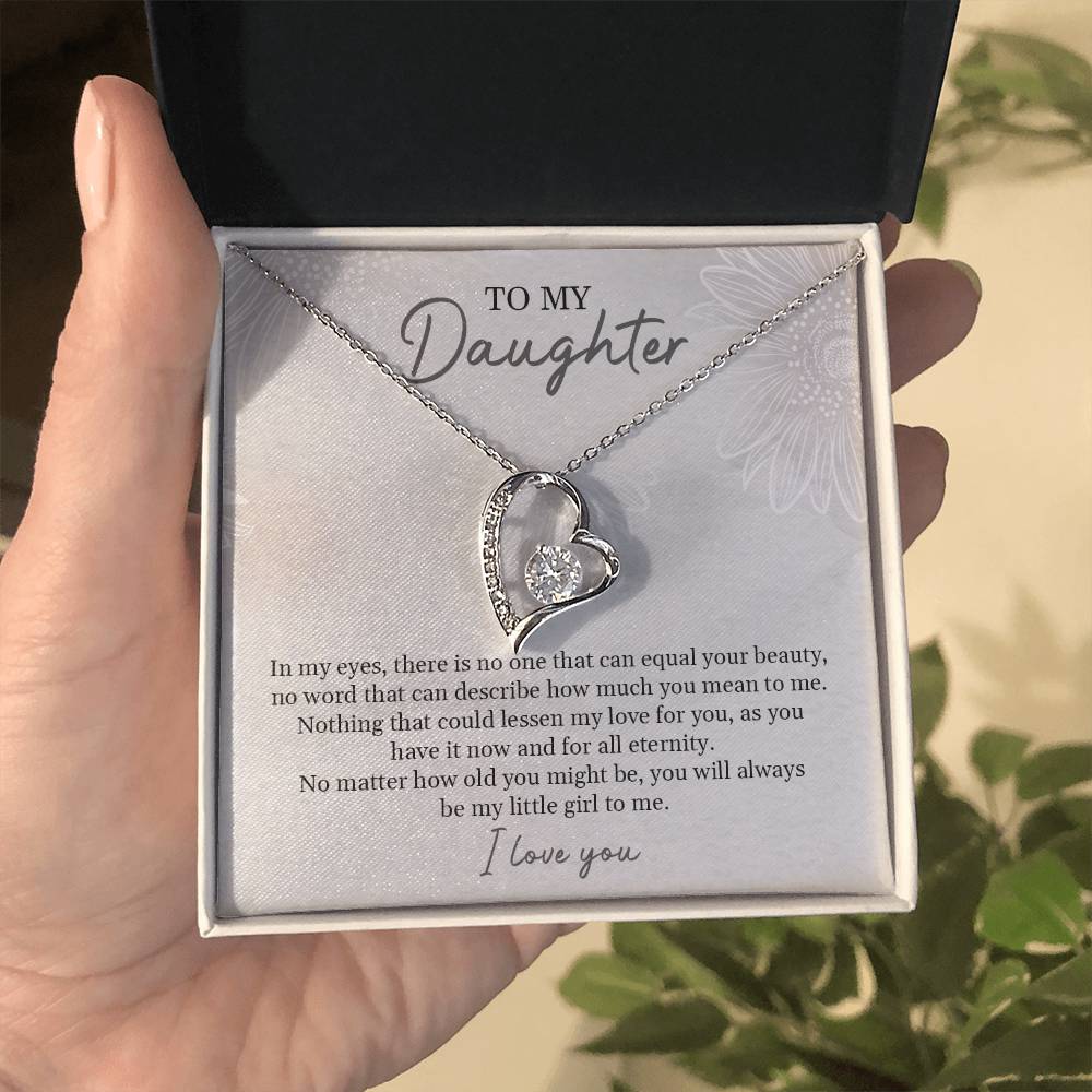 To My Daughter | I Love You - Forever Love Necklace