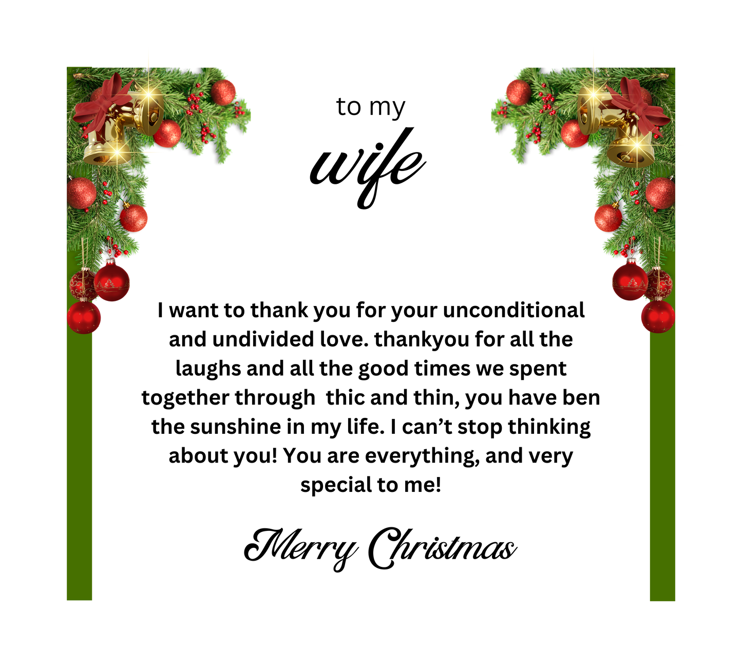 To my Wife | Square Acrylic Plaque